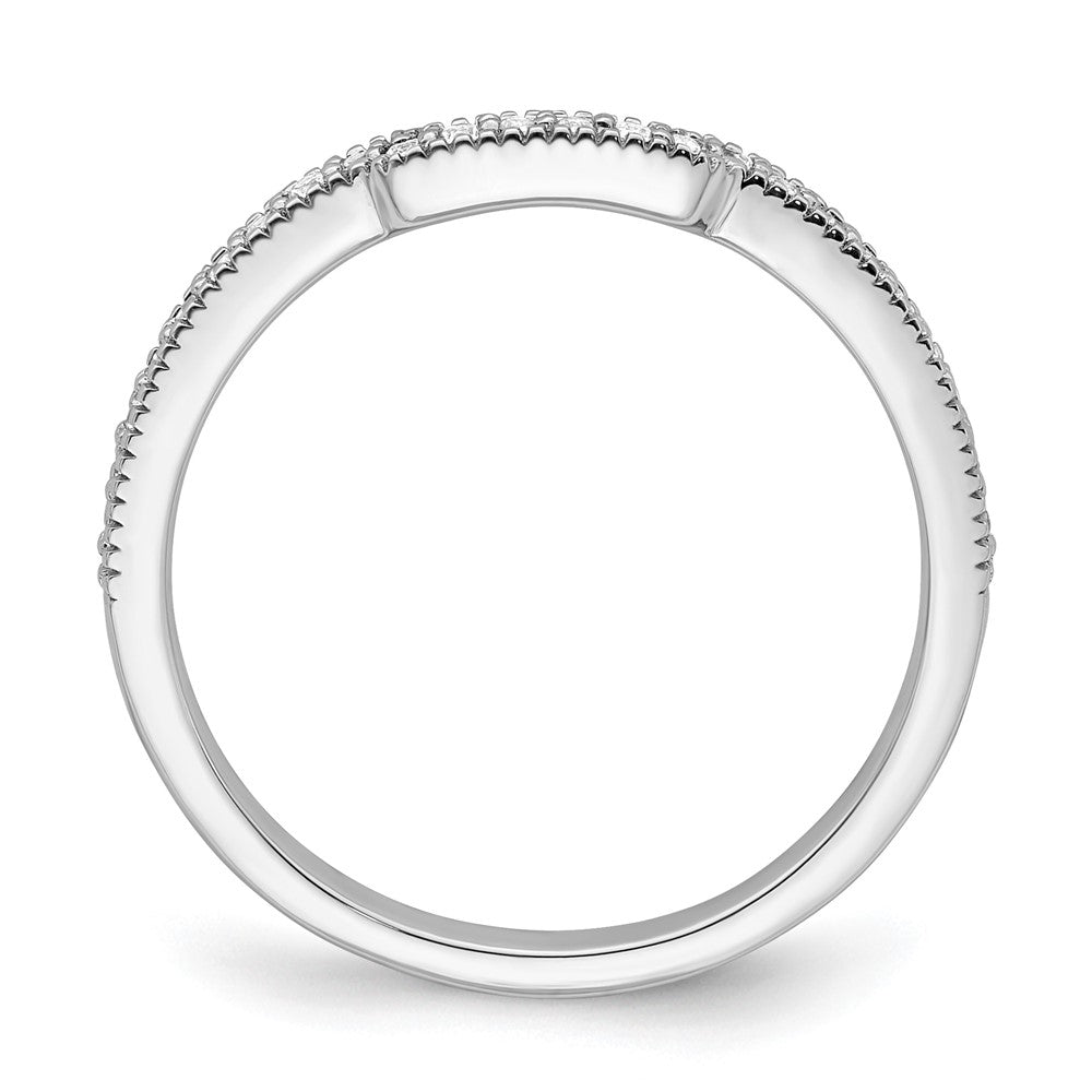 14K Weißgold Ehering mit Laborgezüchteten Diamanten VS/SI+ G+