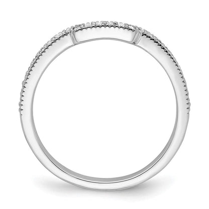 14K Weißgold Ehering mit Laborgezüchteten Diamanten VS/SI+ G+