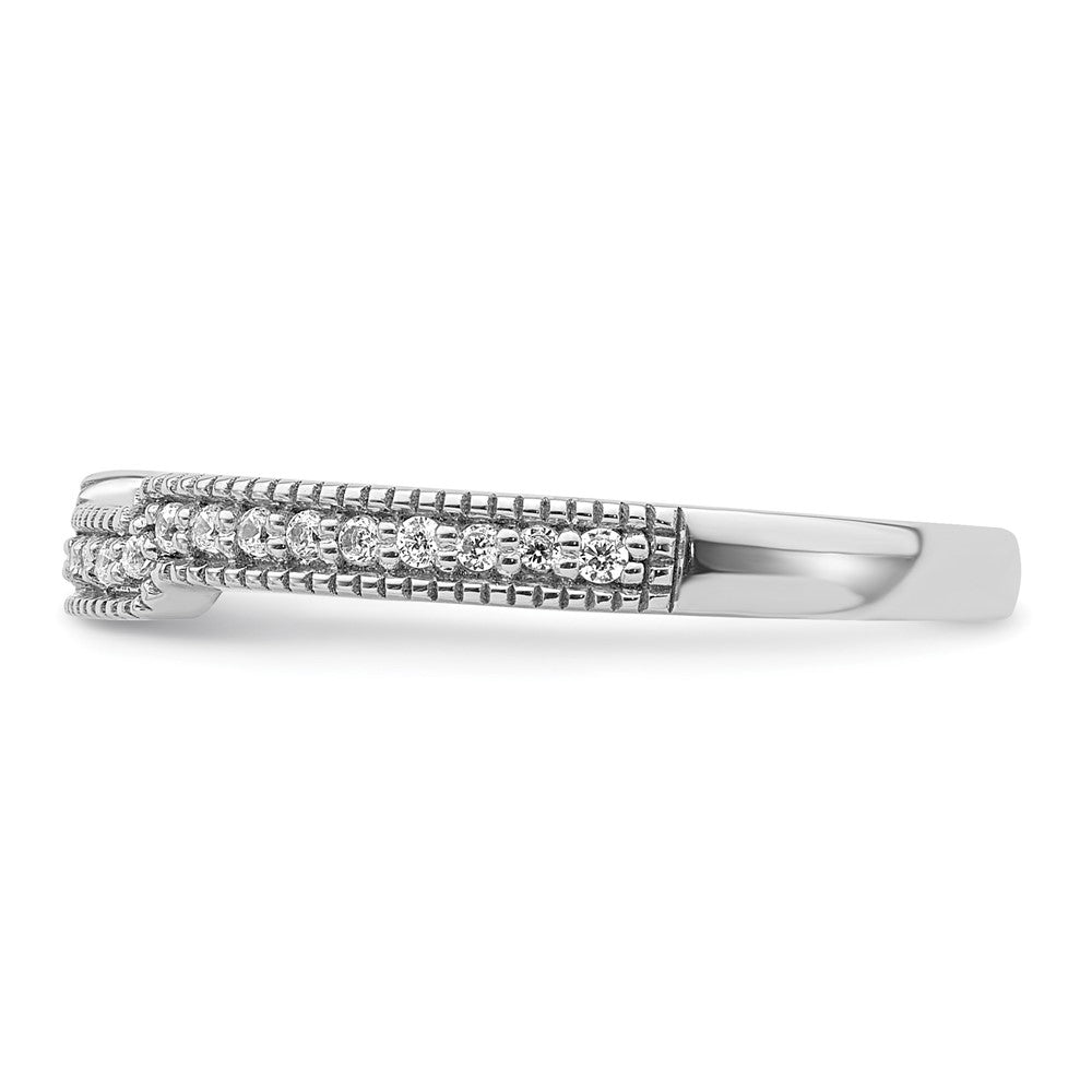 14K Weißgold Ehering mit Laborgezüchteten Diamanten VS/SI+ G+