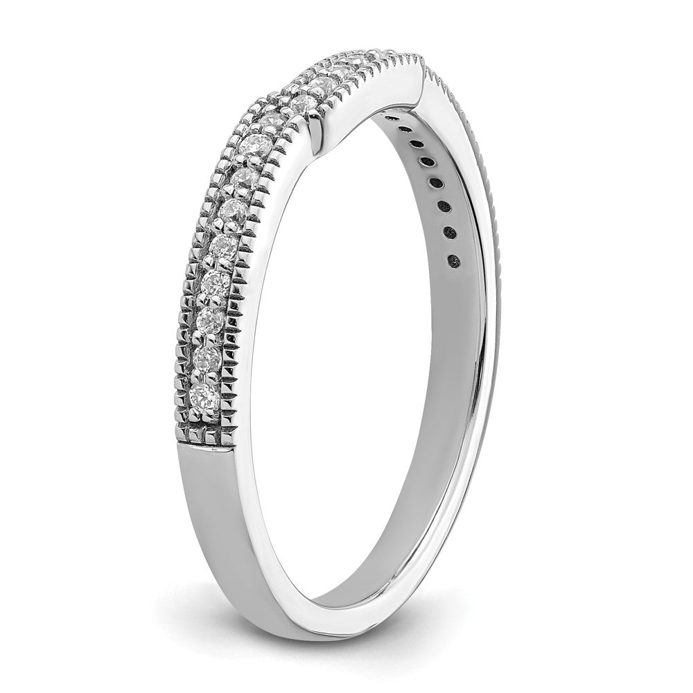 14K Weißgold Ehering mit Laborgezüchteten Diamanten VS/SI+ G+