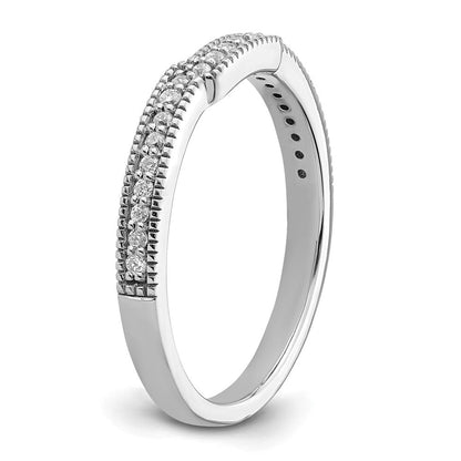 14K Weißgold Ehering mit Laborgezüchteten Diamanten VS/SI+ G+