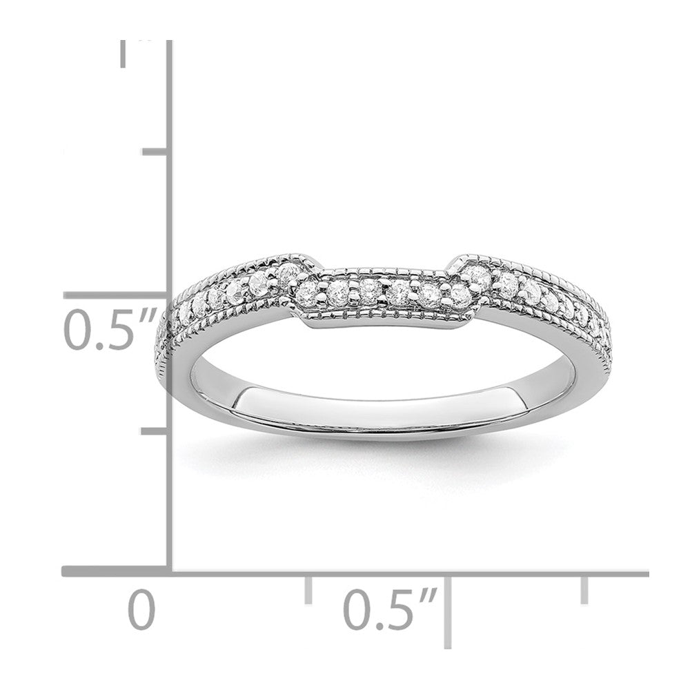 14K Weißgold Ehering mit Laborgezüchteten Diamanten VS/SI+ G+