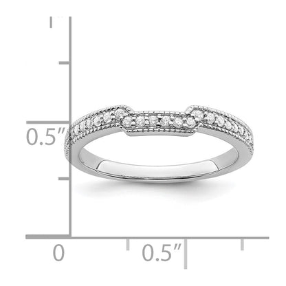 14K Weißgold Ehering mit Laborgezüchteten Diamanten VS/SI+ G+