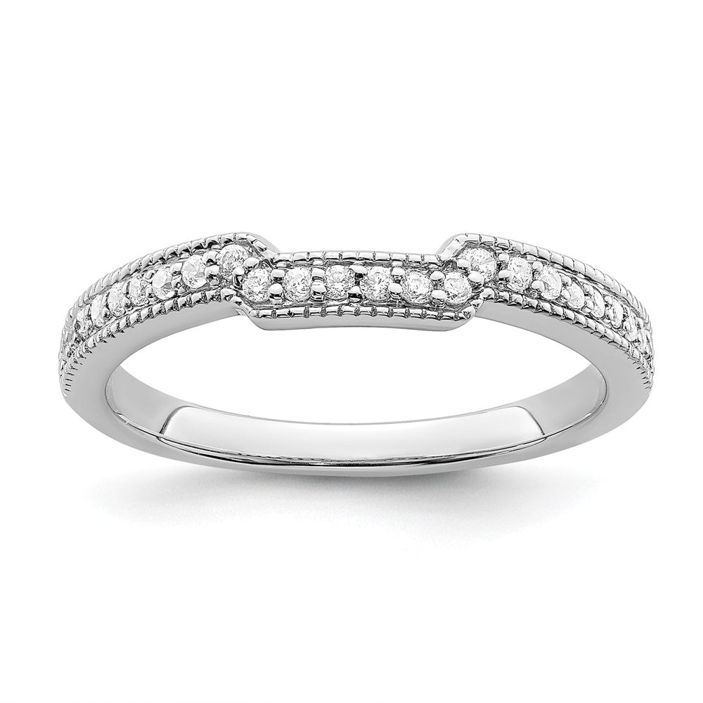14K Weißgold Ehering mit Laborgezüchteten Diamanten VS/SI+ G+