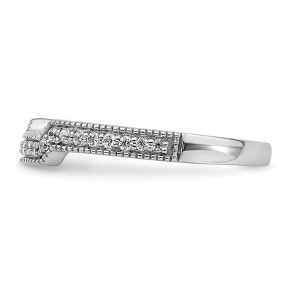 14K Weißgold Ehering mit im Labor gezüchteten Diamanten VS/SI+ G+