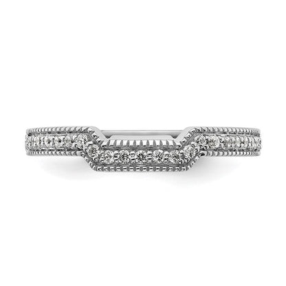 14K Weißgold Ehering mit im Labor gezüchteten Diamanten VS/SI+ G+