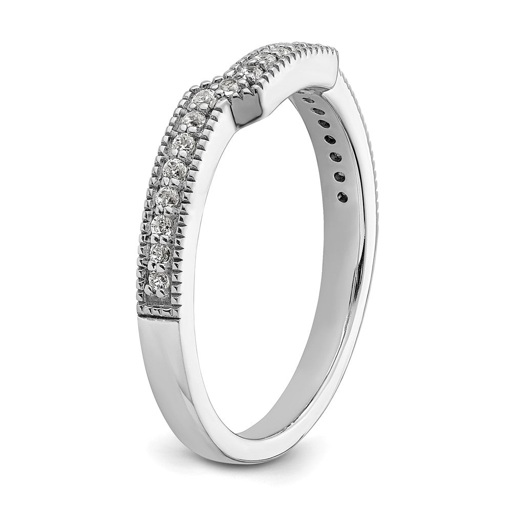14K Weißgold Ehering mit im Labor gezüchteten Diamanten VS/SI+ G+