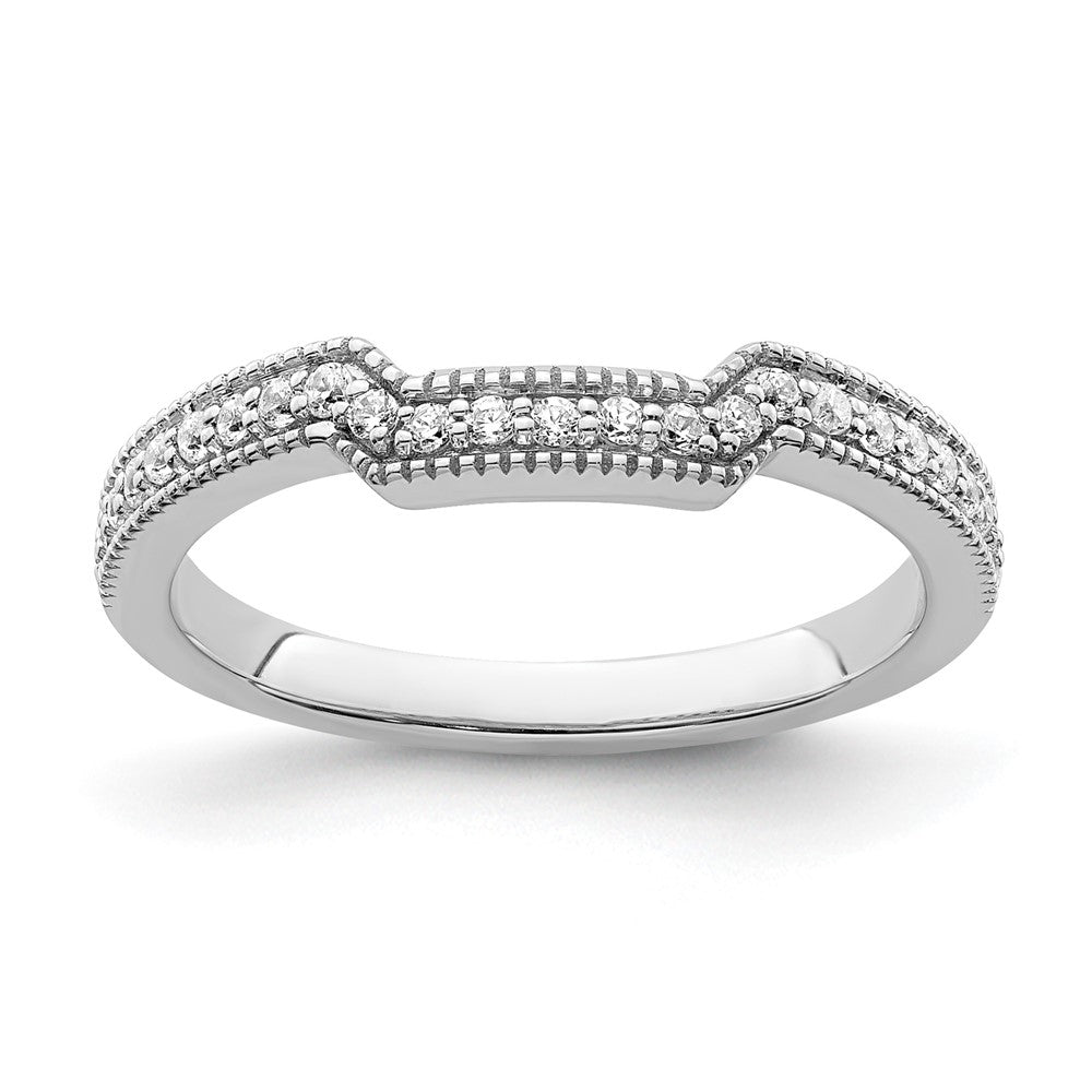 14K Weißgold Ehering mit im Labor gezüchteten Diamanten VS/SI+ G+