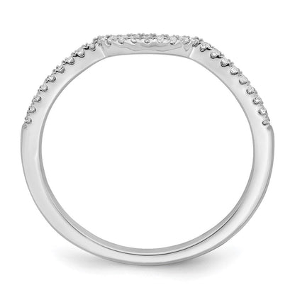 14K Weißgold 1/15 Karat Diamant Contoured Komplett Ehering