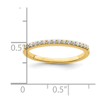 14K Gelbgold 1/6 Karat Diamant Komplett Ehering