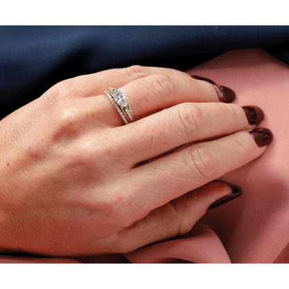 14K Gelbgold 1/5 Karat Diamant Komplett Ehering Ring