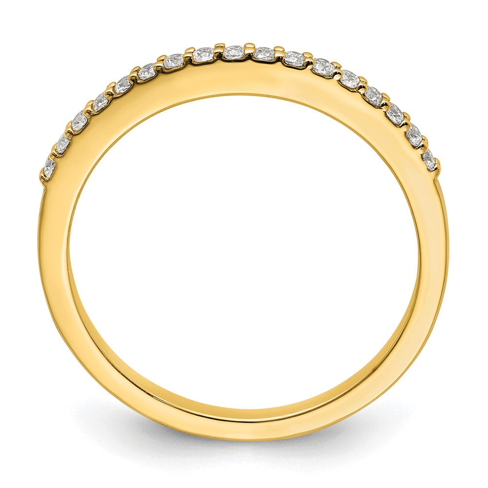 14K Gelbgold 1/6 Karat Diamant Contoured Komplett Ehering
