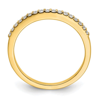 14K Gelbgold 1/6 Karat Diamant Contoured Komplett Ehering