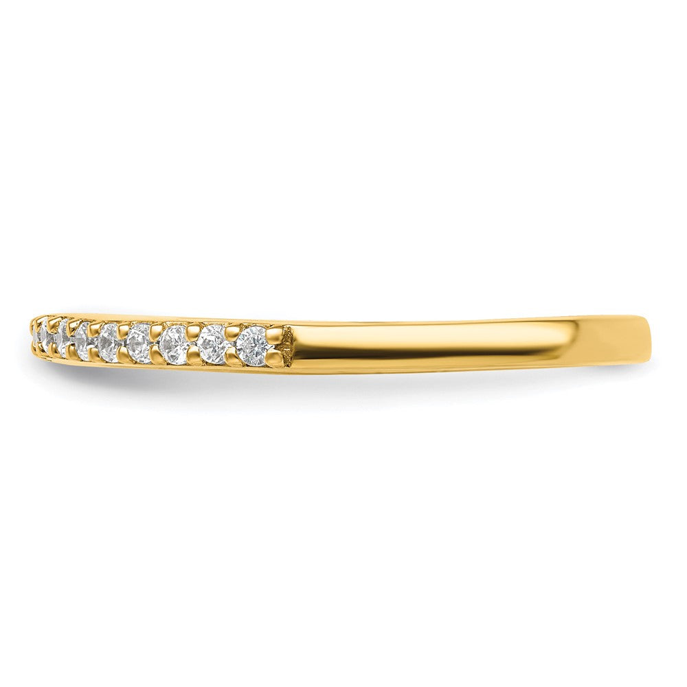 14K Gelbgold 1/6 Karat Diamant Contoured Komplett Ehering