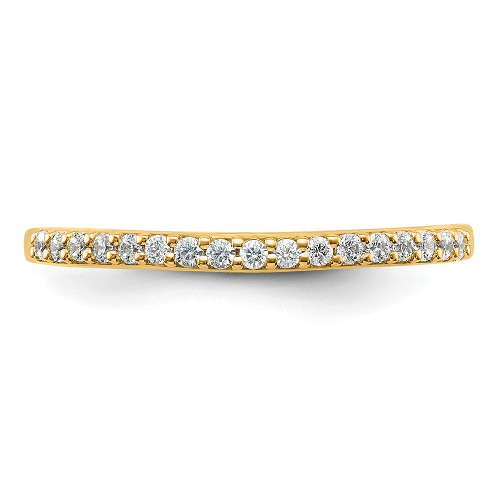 14K Gelbgold 1/6 Karat Diamant Contoured Komplett Ehering
