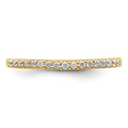 14K Gelbgold 1/6 Karat Diamant Contoured Komplett Ehering