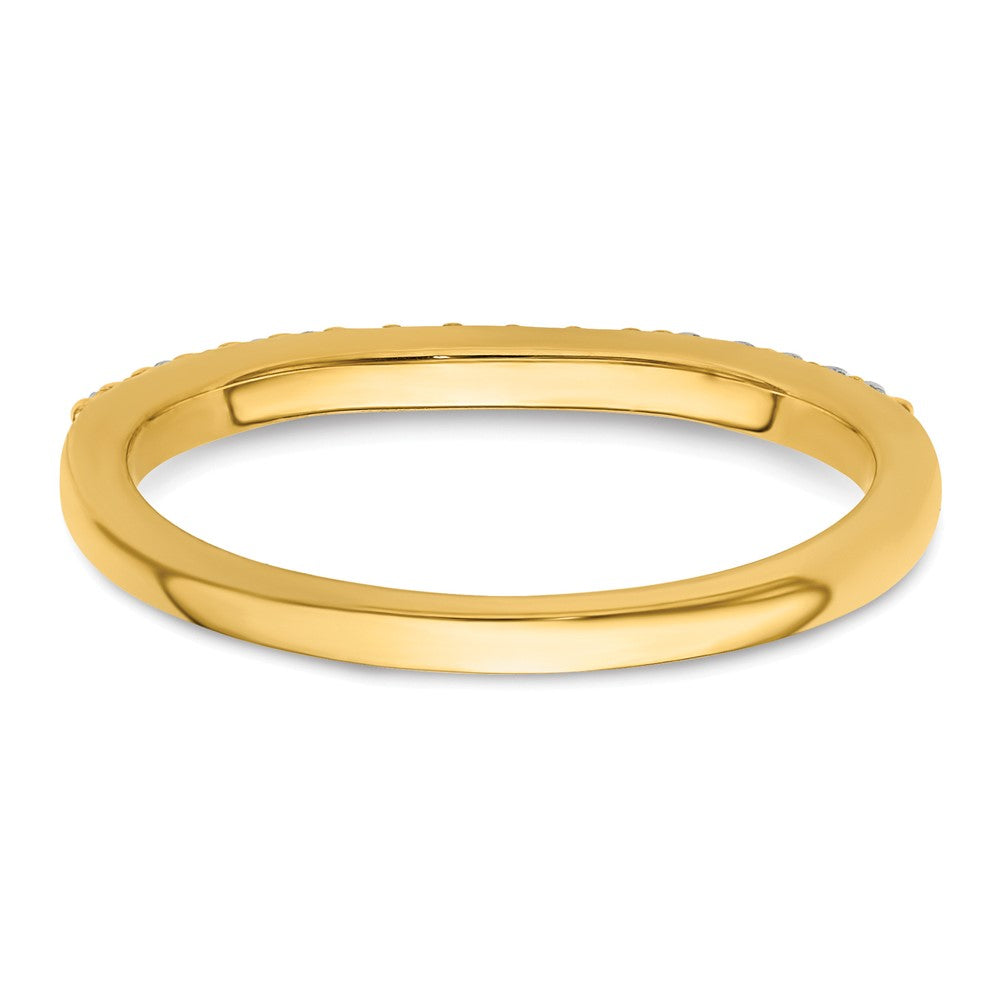 14K Gelbgold 1/6 Karat Diamant Contoured Komplett Ehering