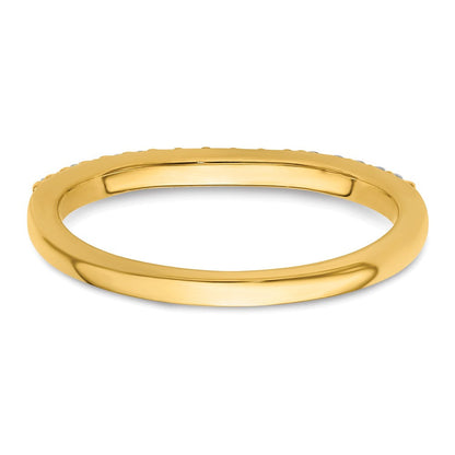 14K Gelbgold 1/6 Karat Diamant Contoured Komplett Ehering