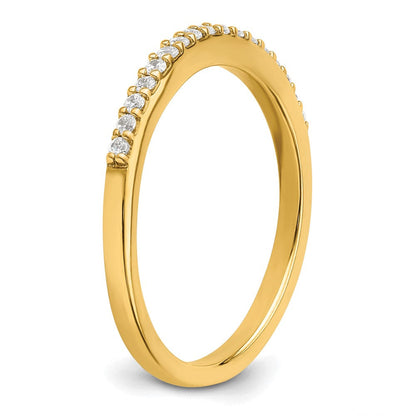 14K Gelbgold 1/6 Karat Diamant Contoured Komplett Ehering