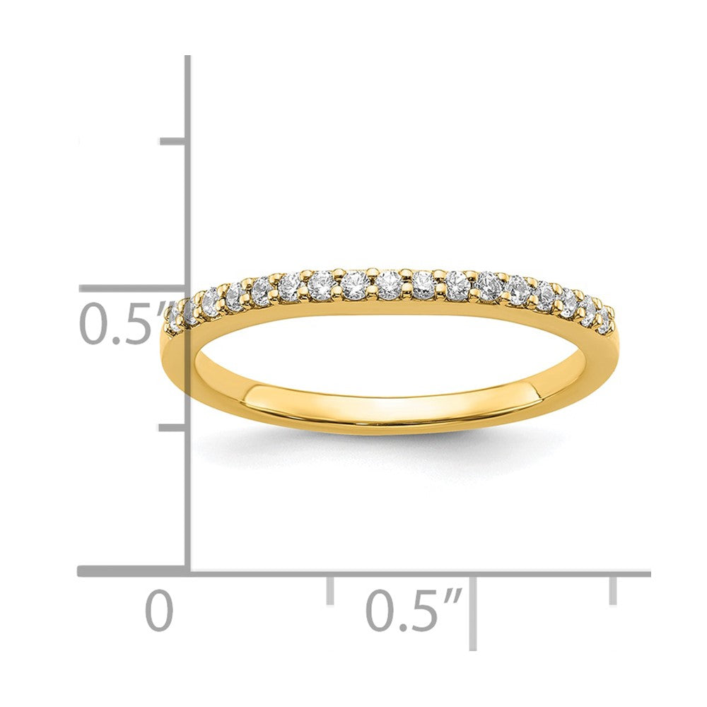 14K Gelbgold 1/6 Karat Diamant Contoured Komplett Ehering