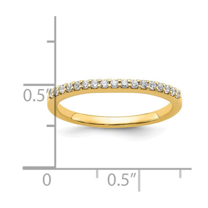 14K Gelbgold 1/6 Karat Diamant Contoured Komplett Ehering