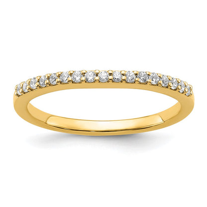 14K Gelbgold 1/6 Karat Diamant Contoured Komplett Ehering