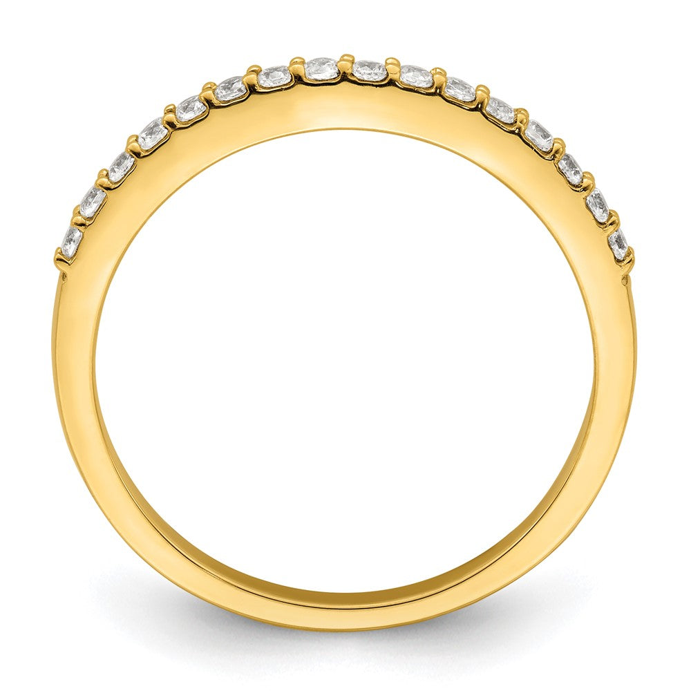14K Gelbgold Zweifarbig Ehering mit 0,2 ct. Laborgezüchteten Diamanten VS/SI+ G+