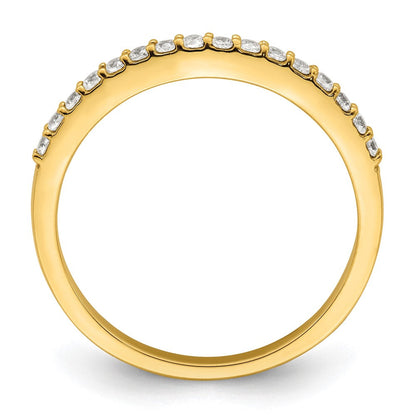 14K Gelbgold Zweifarbig Ehering mit 0,2 ct. Laborgezüchteten Diamanten VS/SI+ G+