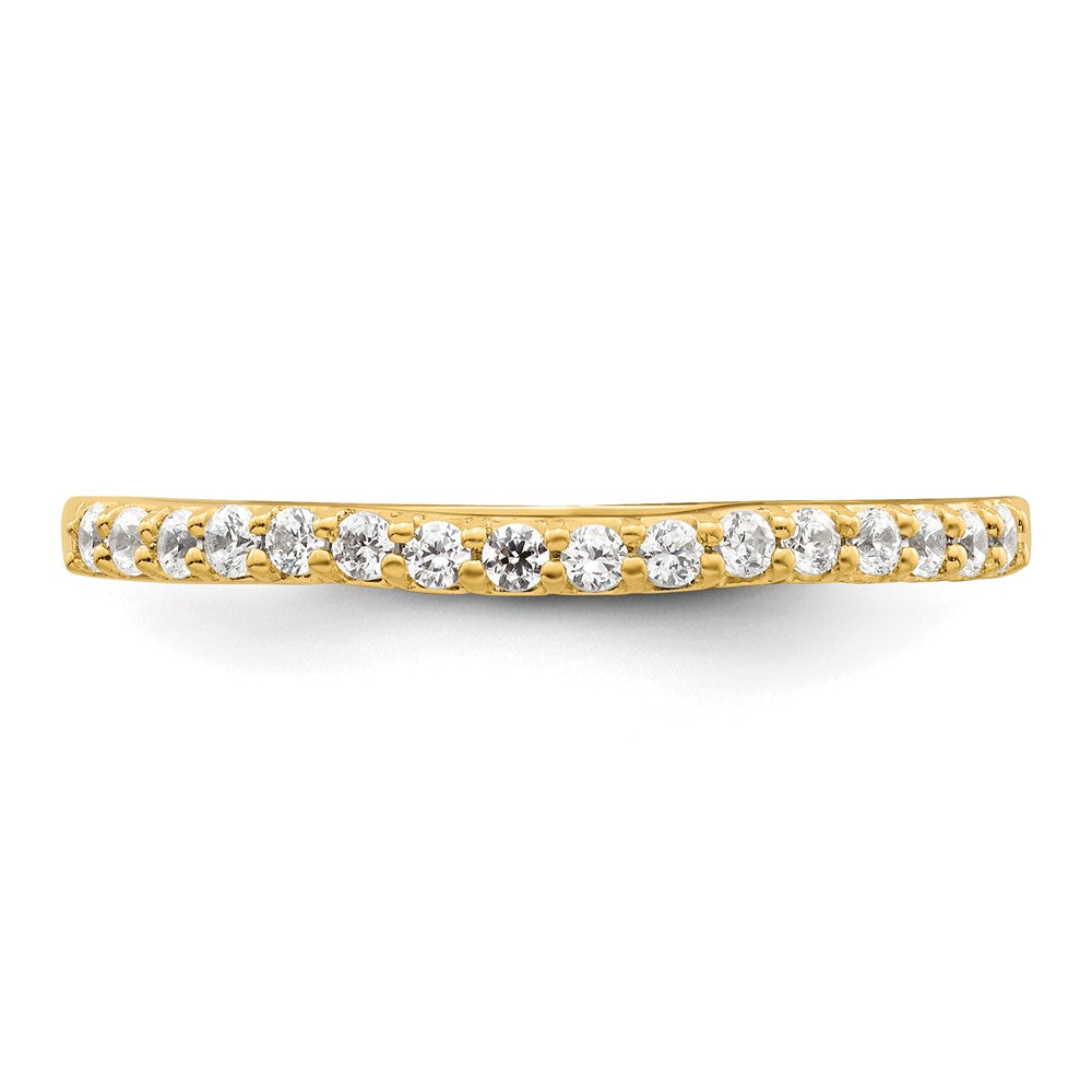 14K Gelbgold Zweifarbig Ehering mit 0,2 ct. Laborgezüchteten Diamanten VS/SI+ G+