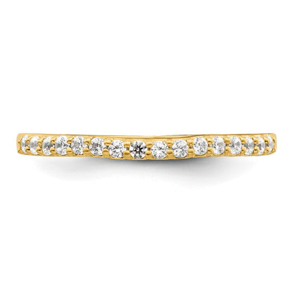 14K Gelbgold Zweifarbig Ehering mit 0,2 ct. Laborgezüchteten Diamanten VS/SI+ G+