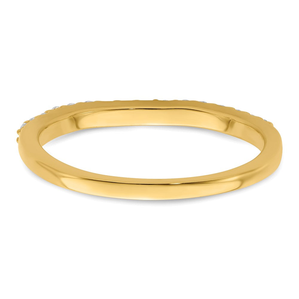 14K Gelbgold Zweifarbig Ehering mit 0,2 ct. Laborgezüchteten Diamanten VS/SI+ G+