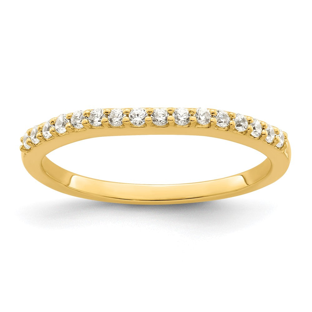 14K Gelbgold Zweifarbig Ehering mit 0,2 ct. Laborgezüchteten Diamanten VS/SI+ G+
