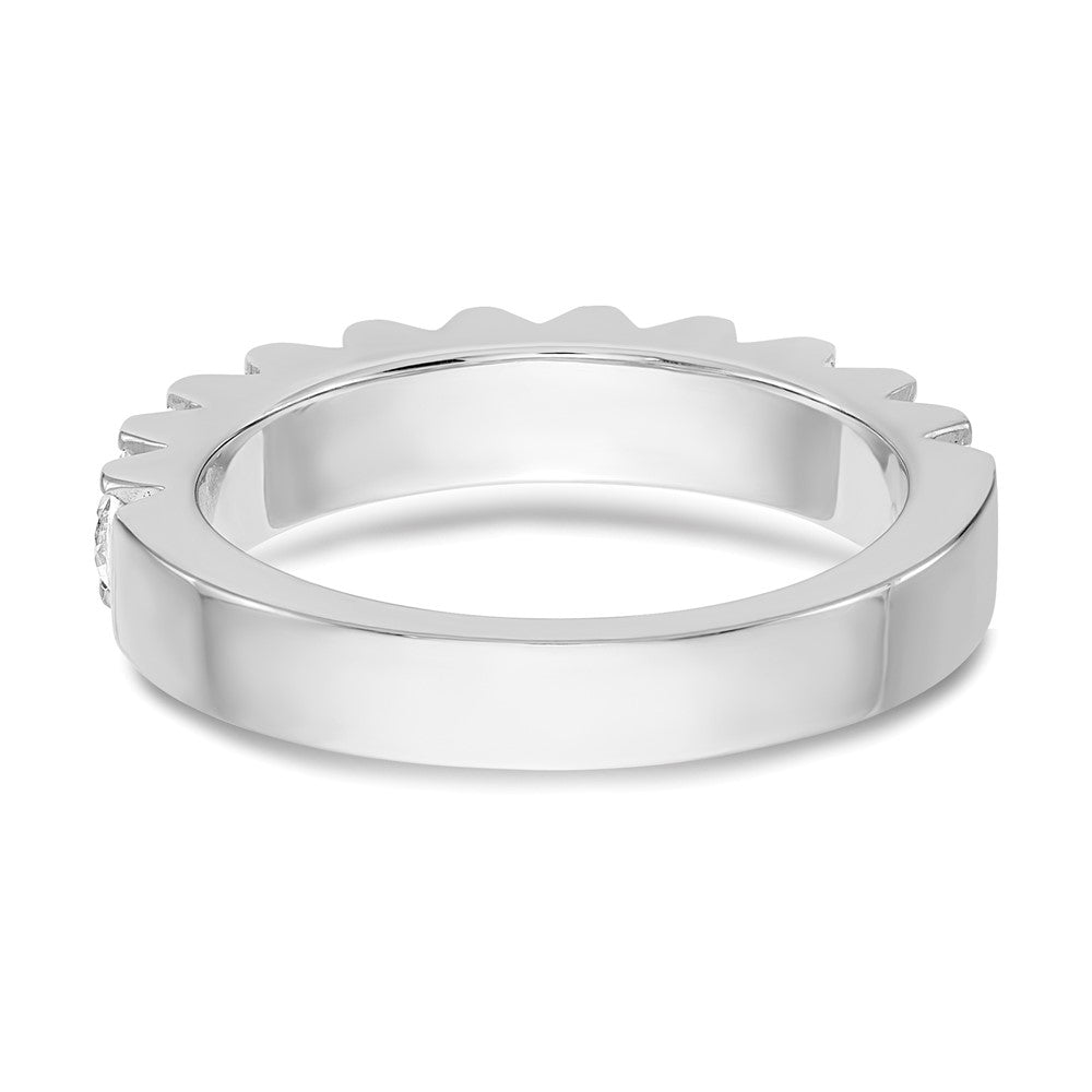 14K Weißgold Ring mit im Labor gezüchteten Diamanten VS/SI FGH