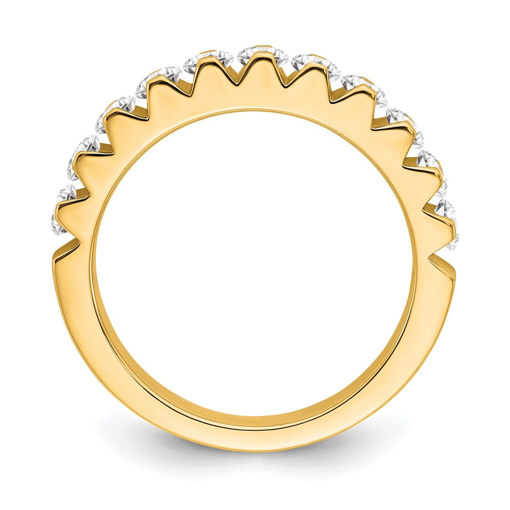 14K Gelbgold Ring mit 1 ct. Labor gezüchteten Diamanten VS/SI+ G+