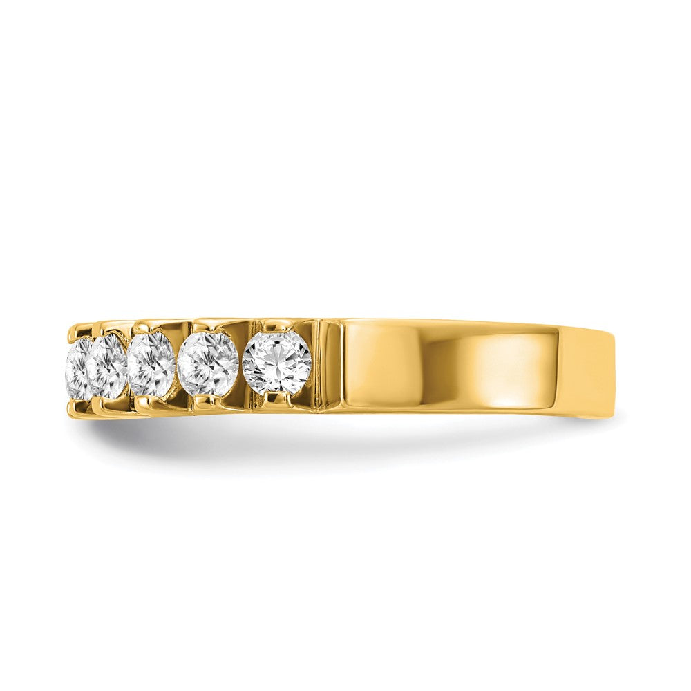 14K Gelbgold Ring mit 1 ct. Labor gezüchteten Diamanten VS/SI+ G+