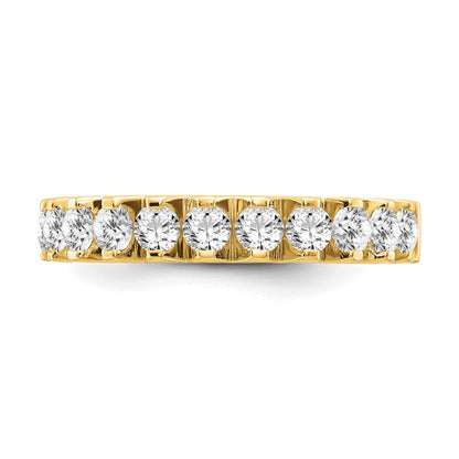 14K Gelbgold Ring mit 1 ct. Labor gezüchteten Diamanten VS/SI+ G+