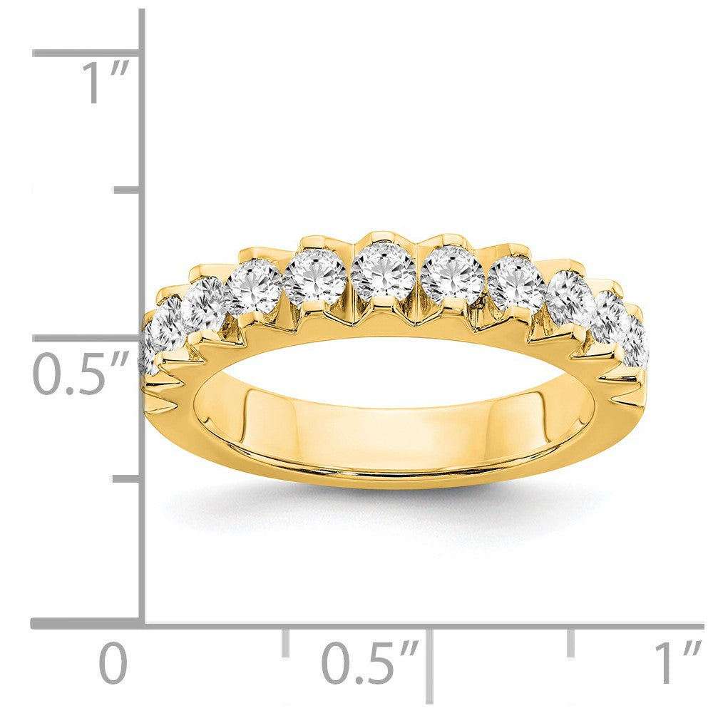 14K Gelbgold Ring mit 1 ct. Labor gezüchteten Diamanten VS/SI+ G+