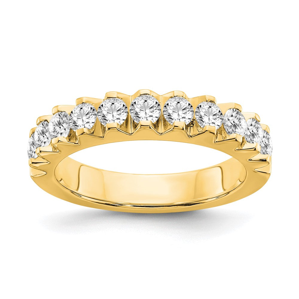 14K Gelbgold Ring mit 1 ct. Labor gezüchteten Diamanten VS/SI+ G+
