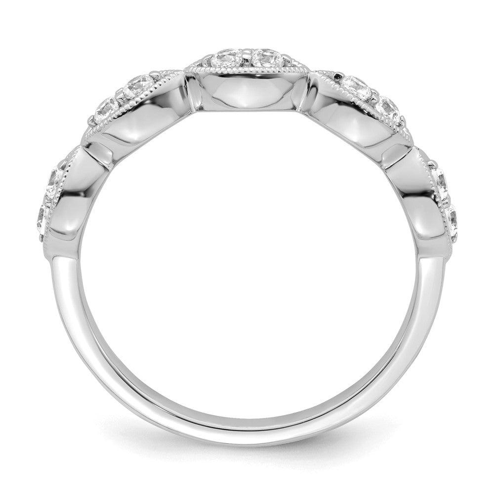 14K Weißgold Ring mit 0,25 ct. im Labor gezüchteten Diamanten VS/SI+ G+