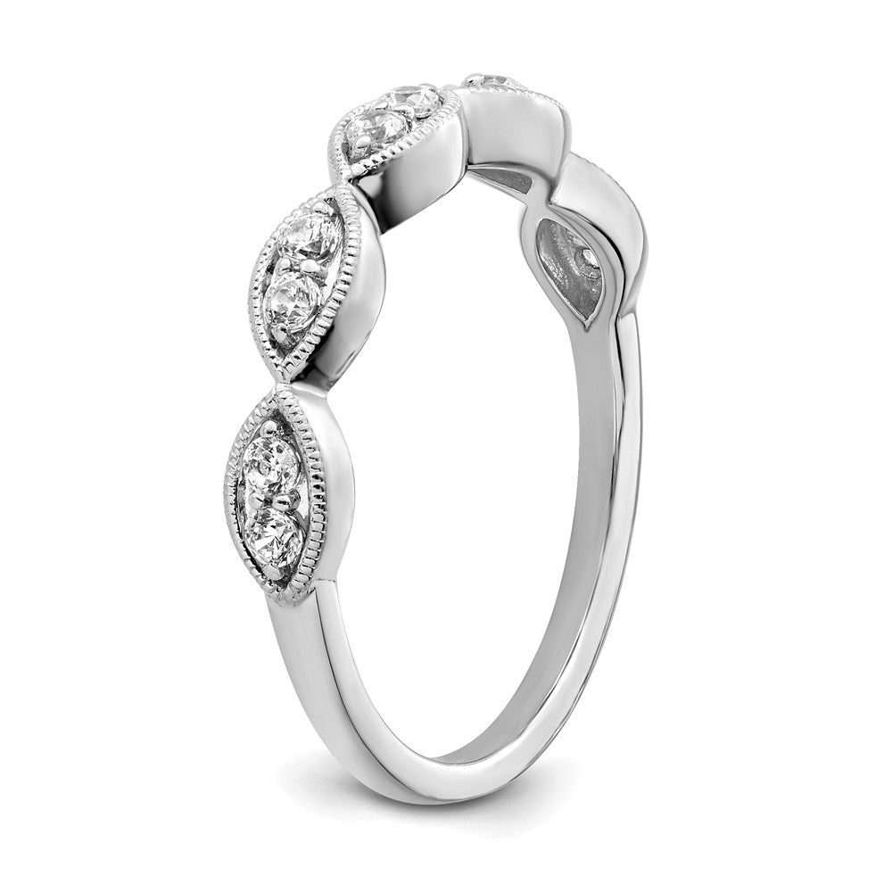 14K Weißgold Ring mit 0,25 ct. im Labor gezüchteten Diamanten VS/SI+ G+