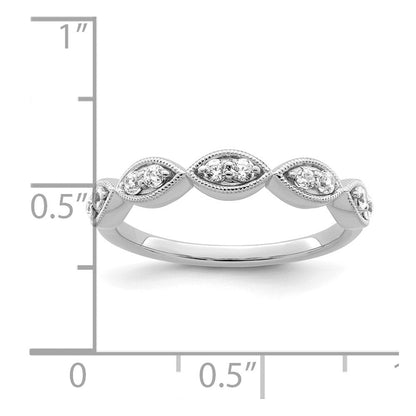 14K Weißgold Ring mit 0,25 ct. im Labor gezüchteten Diamanten VS/SI+ G+
