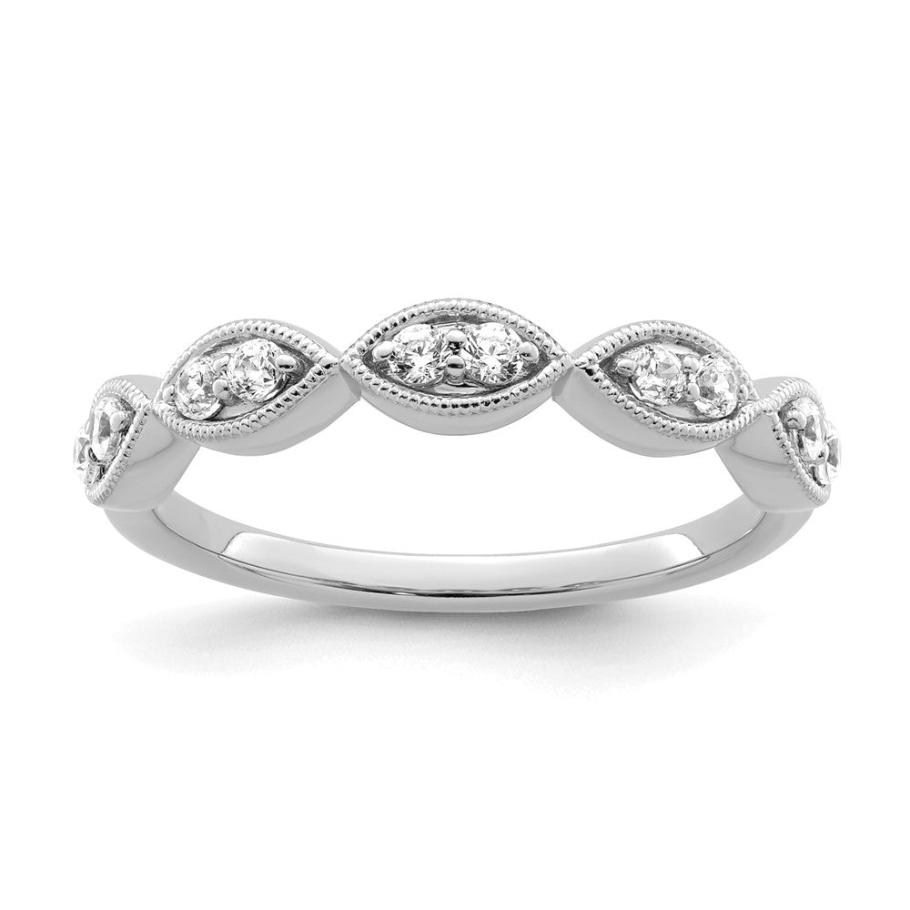 14K Weißgold Ring mit 0,25 ct. im Labor gezüchteten Diamanten VS/SI+ G+