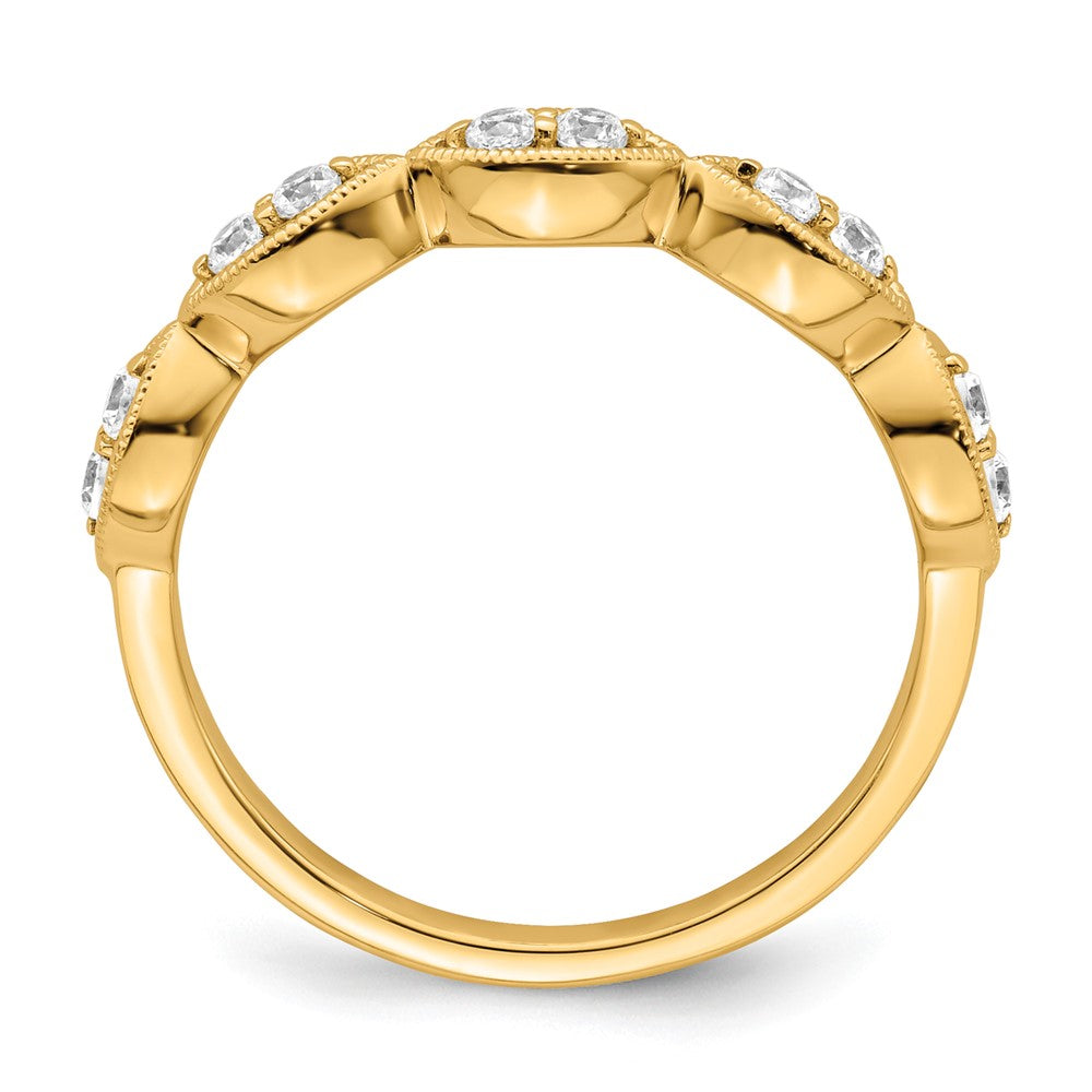 14K Gelbgold Ring mit 0,25 ct. Labor gezüchteten Diamanten VS/SI+ G+