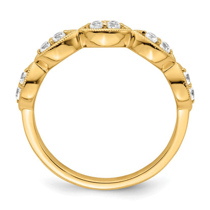 14K Gelbgold Ring mit 0,25 ct. Labor gezüchteten Diamanten VS/SI+ G+