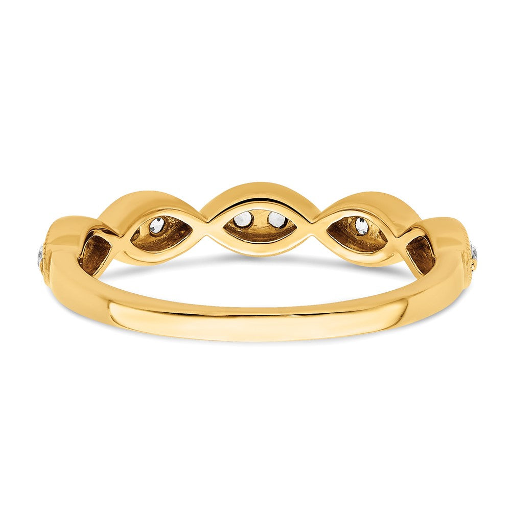 14K Gelbgold Ring mit 0,25 ct. Labor gezüchteten Diamanten VS/SI+ G+