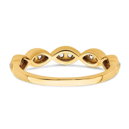14K Gelbgold Ring mit 0,25 ct. Labor gezüchteten Diamanten VS/SI+ G+