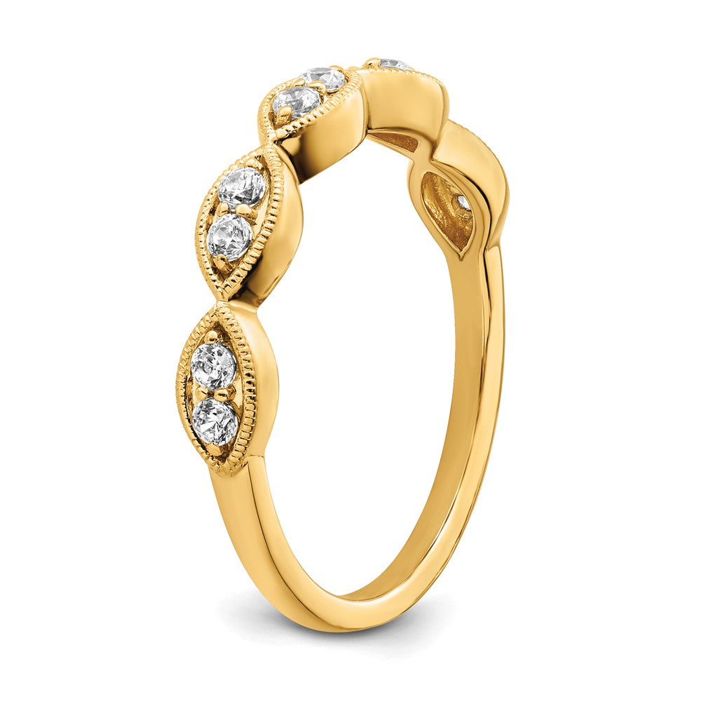 14K Gelbgold Ring mit 0,25 ct. Labor gezüchteten Diamanten VS/SI+ G+