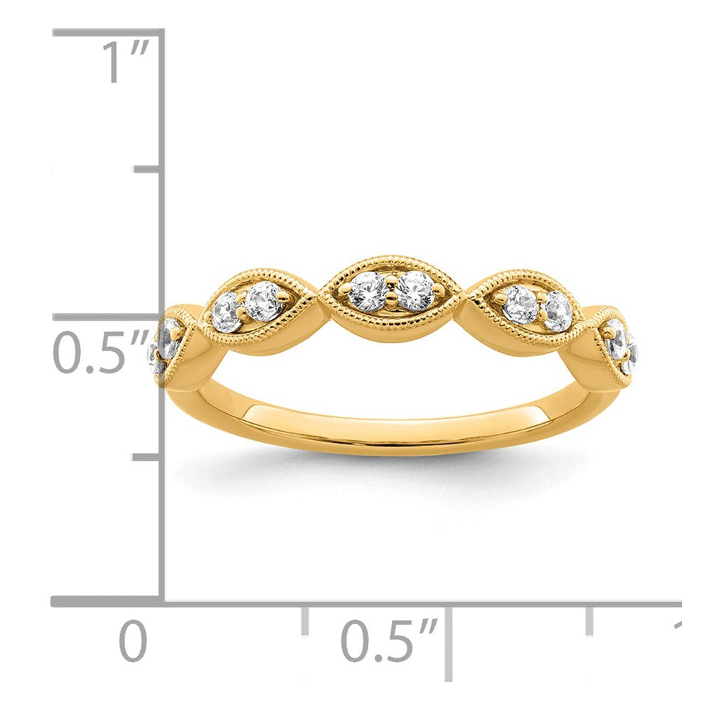 14K Gelbgold Ring mit 0,25 ct. Labor gezüchteten Diamanten VS/SI+ G+
