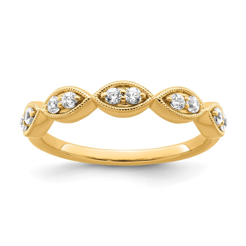 14K Gelbgold Ring mit 0,25 ct. Labor gezüchteten Diamanten VS/SI+ G+