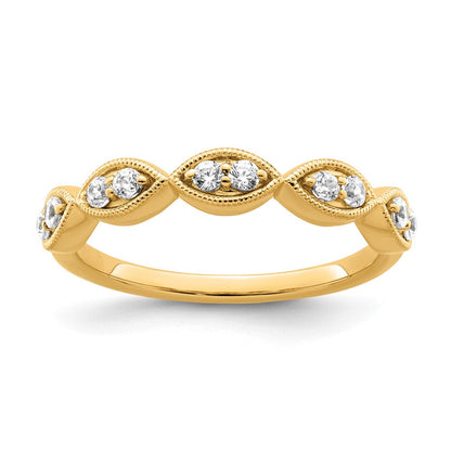 14K Gelbgold Ring mit 0,25 ct. Labor gezüchteten Diamanten VS/SI+ G+